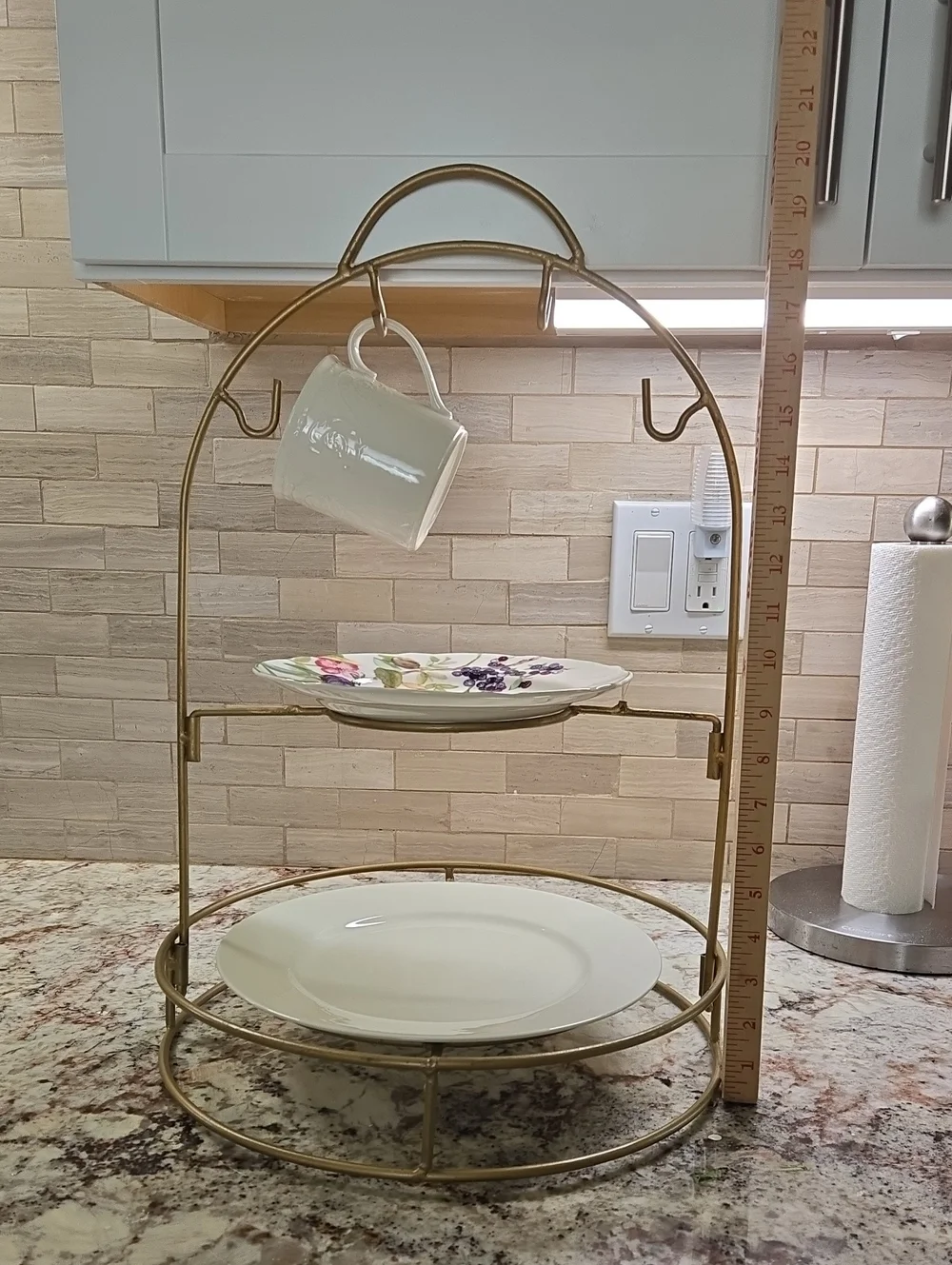 GOLD Metal Buffet Dish Rack